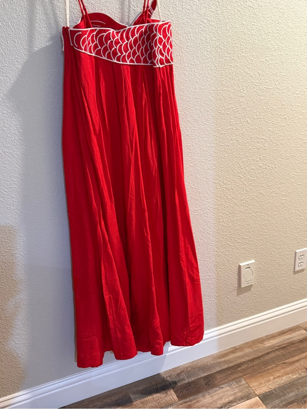 FARM Rio Red Spaghetti-Strap Maxi Dress with Fish Embroidery - Picture 5 of 5